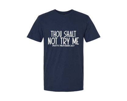 brand:Generic|color:Navy|Petty Proverbs Funny Tshirt Print Graphic T-Shirt