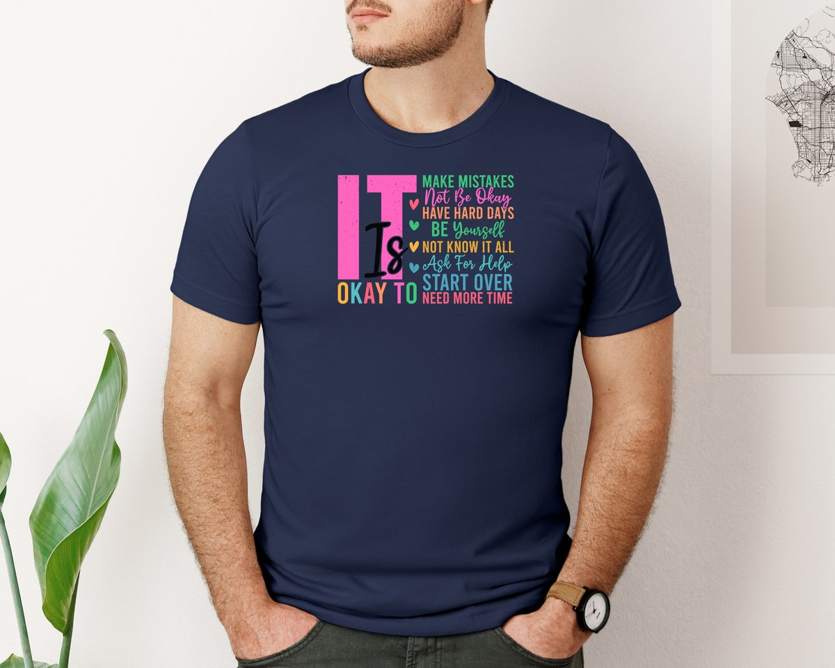 brand:Bella Canvas|color:Navy|Mental Health Awareness Graphic T-Shirt