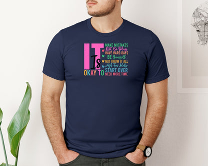 brand:Bella Canvas|color:Navy|Mental Health Awareness Graphic T-Shirt