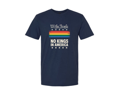 brand:Generic|color:Navy|We The People No Kings America Graphic T-Shirt