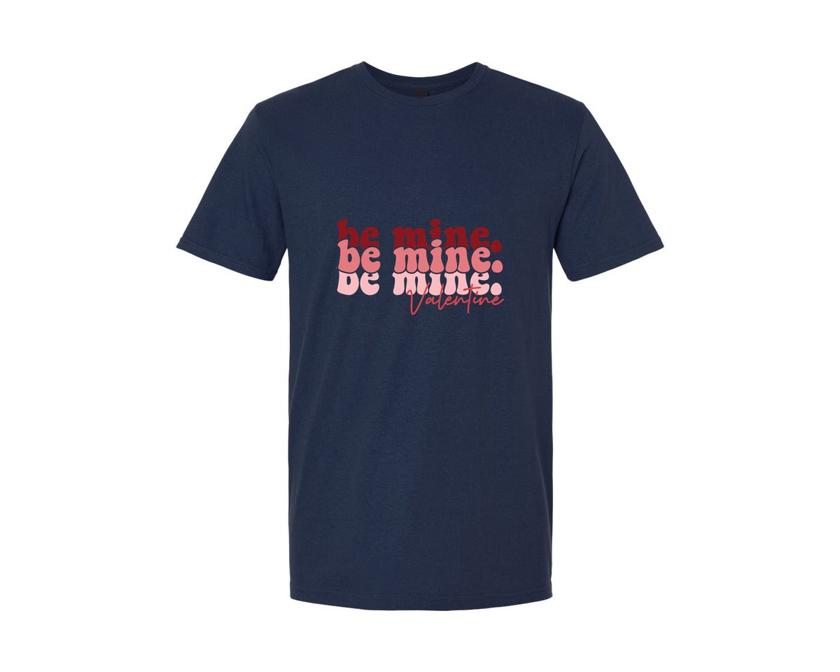 brand:Generic|color:Navy|Be Mine Valentine 5 Graphic T-Shirt