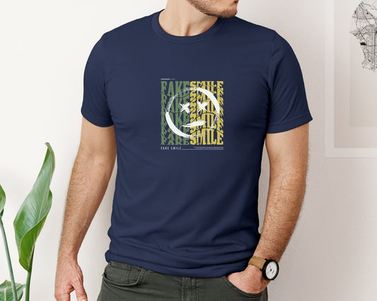 Fake Smile Streetwear T Shirt Design Graphic T-Shirt