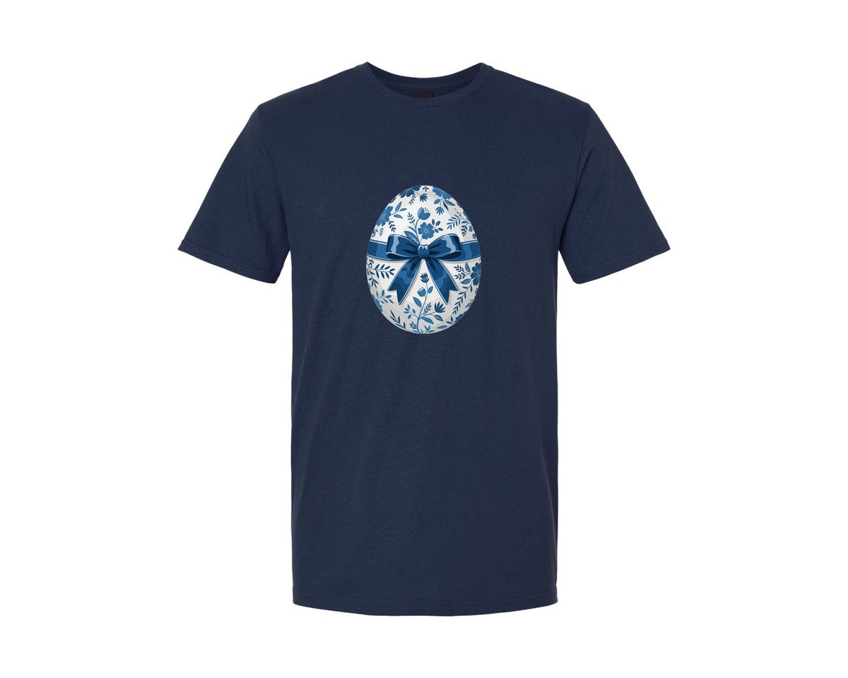 brand:Generic|color:Navy|Preppy Easter Egg Graphic T-Shirt