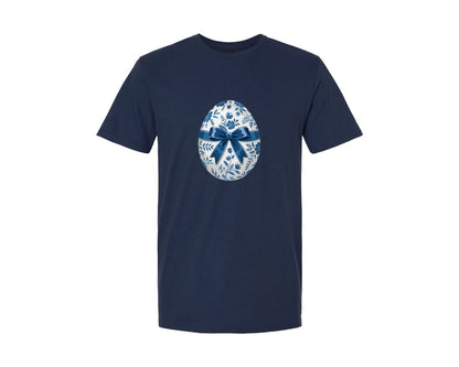 brand:Generic|color:Navy|Preppy Easter Egg Graphic T-Shirt