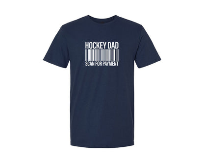 brand:Generic|color:Navy|Hockey Dad Scan For Payment T Shirt Graphic T-Shirt