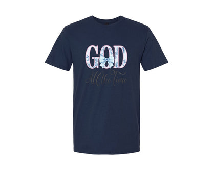brand:Generic|color:Navy|God Is Good All The Time Bible Graphic T-Shirt