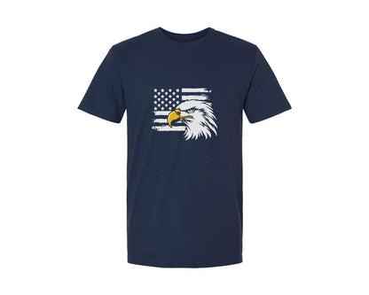 brand:Generic|color:Navy|Eagle With American Flag Usa Graphic T-Shirt