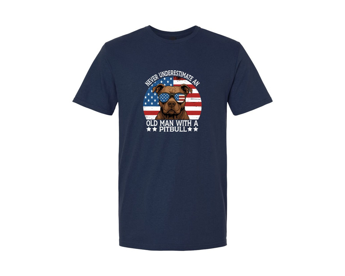 brand:Generic|color:Navy|Never Pitbull Terrier T Shirt Graphic T-Shirt