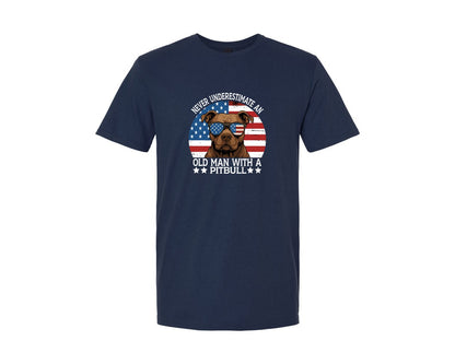 brand:Generic|color:Navy|Never Pitbull Terrier T Shirt Graphic T-Shirt