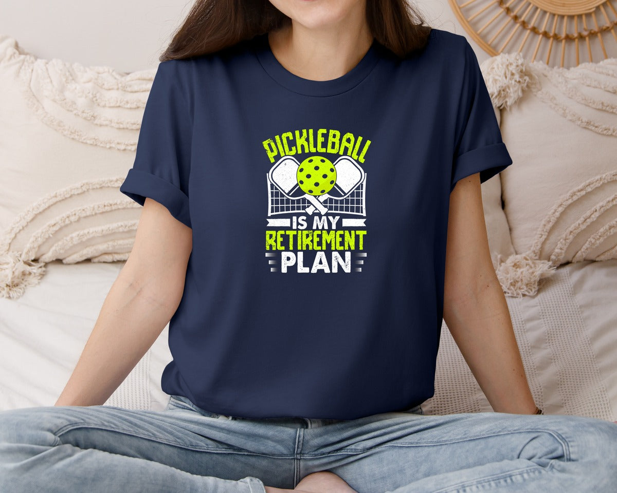 brand:Bella Canvas|color:Navy|Pickleball Is Retired T Shirt Graphic T-Shirt