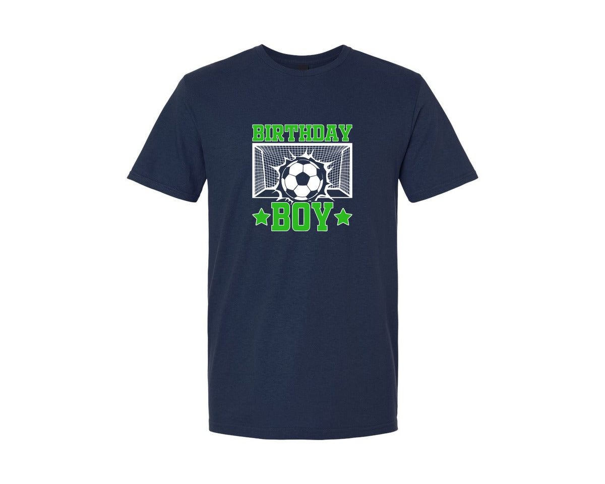 brand:Generic|color:Navy|Birthday Boy Soccer T Shirt 2 Graphic T-Shirt