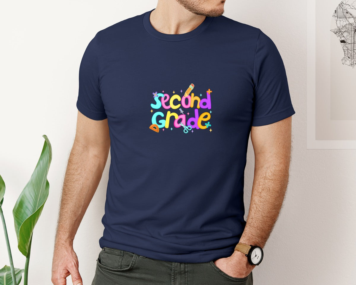 brand:Bella Canvas|color:Navy|Back To School 10 Graphic T-Shirt