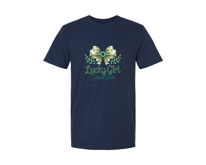 brand:Generic|color:Navy|Lucky Girl Social Club Pngst Patricks Graphic T-Shirt