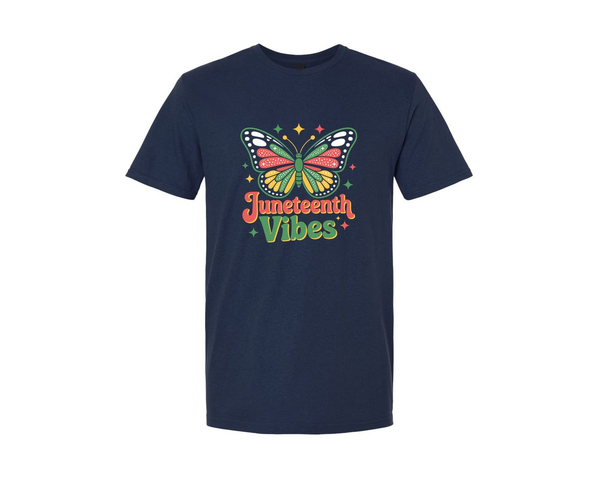 brand:Generic|color:Navy|Juneteenth Vibes 4 Graphic T-Shirt