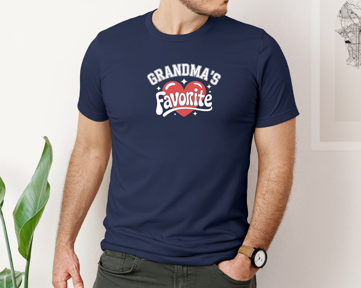 brand:Bella Canvas|color:Navy|Grandmas Favorite Graphic T-Shirt