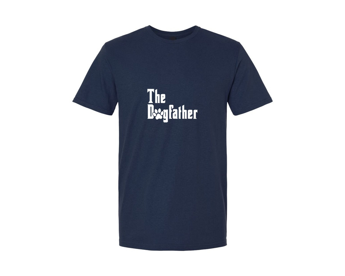 brand:Generic|color:Navy|The Dogfather Fathers Day Design Graphic T-Shirt