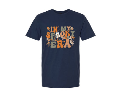 brand:Generic|color:Navy|Halloween Physical Therapy Graphic T-Shirt