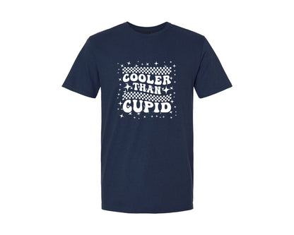 brand:Generic|color:Navy|Cooler Than Cupid Vector Tshirt Design Graphic T-Shirt