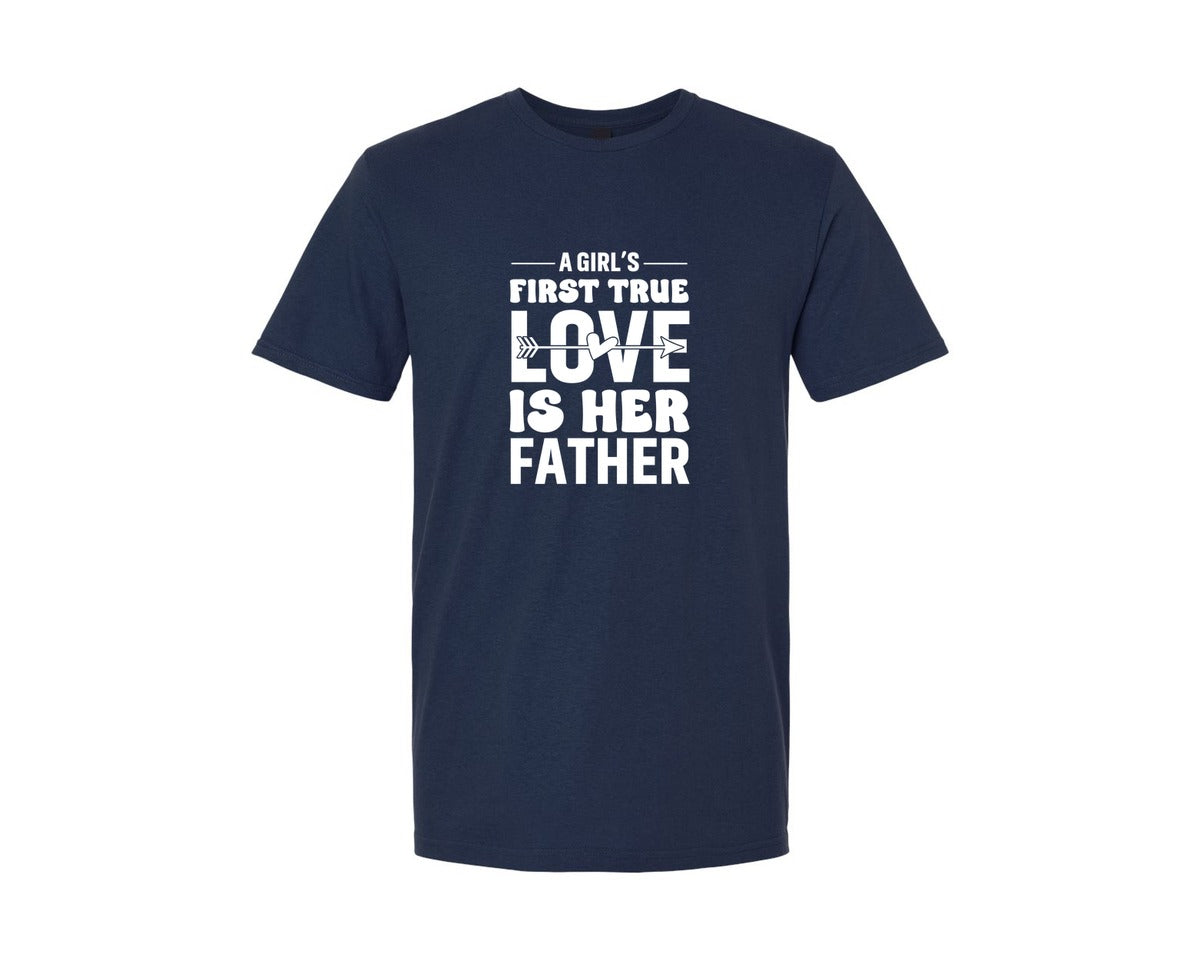 brand:Generic|color:Navy|First True Love Girls Dad Graphic T-Shirt