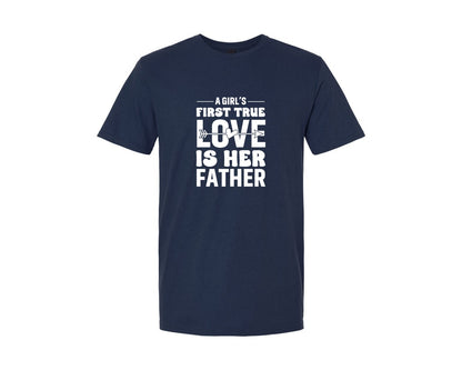 brand:Generic|color:Navy|First True Love Girls Dad Graphic T-Shirt