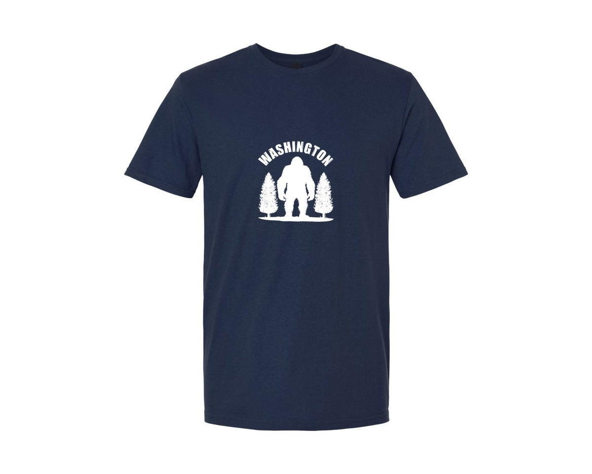 brand:Generic|color:Navy|Washington Bigfoot Tshirt Graphic T-Shirt