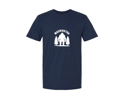 brand:Generic|color:Navy|Washington Bigfoot Tshirt Graphic T-Shirt