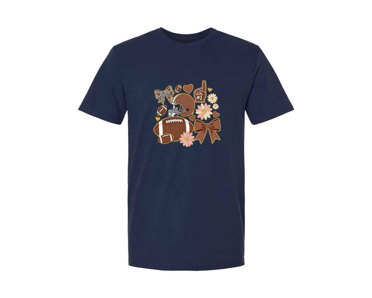 brand:Generic|color:Navy|Football Mama Game Day 2 Graphic T-Shirt