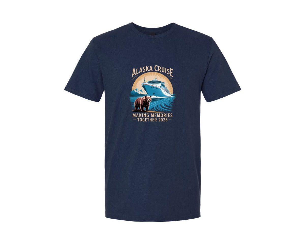 brand:Generic|color:Navy|Alaska 2025 Cruise Family Shirt Graphic T-Shirt