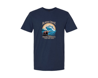 brand:Generic|color:Navy|Alaska 2025 Cruise Family Shirt Graphic T-Shirt