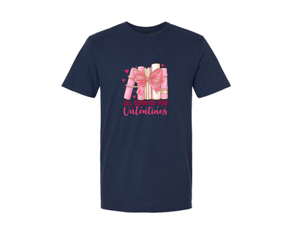 brand:Generic|color:Navy|All Booked For Valentines Book Love 25 Graphic T-Shirt