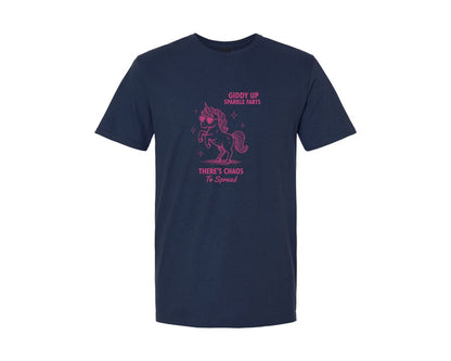 brand:Generic|color:Navy|Giddy Up Sparkle Farts 3 Graphic T-Shirt