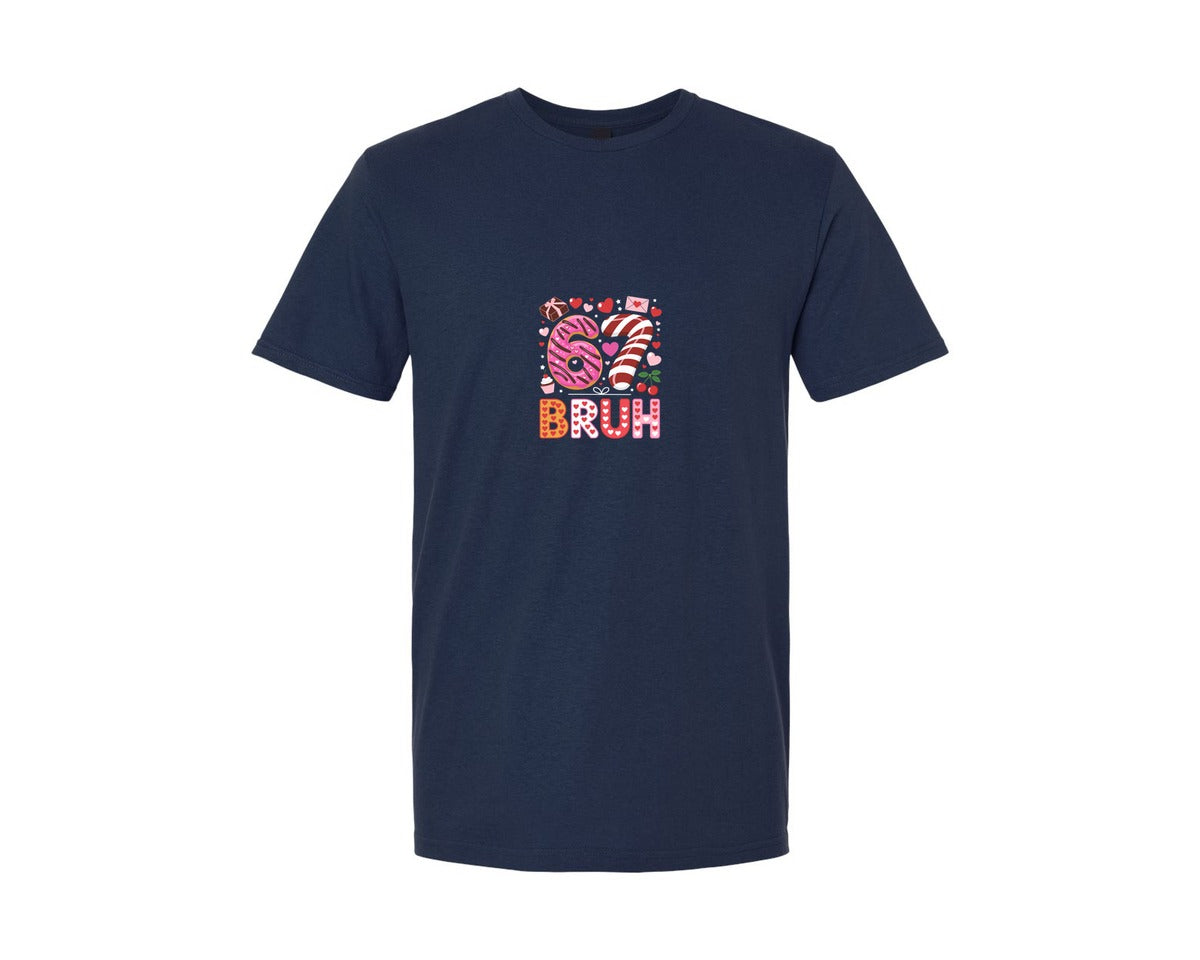 brand:Generic|color:Navy|Coquette Valentine 67 Six Seven 11 Graphic T-Shirt
