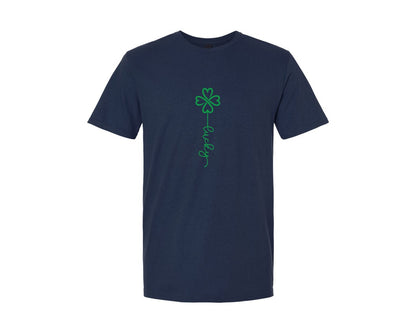 brand:Generic|color:Navy|Lucky Varsity St Patricks Day 15 Graphic T-Shirt