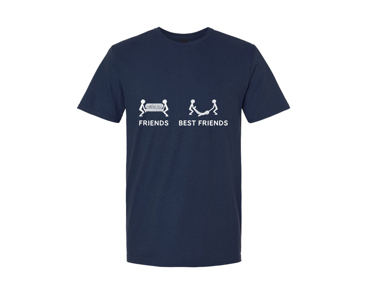 brand:Generic|color:Navy|Best Friends Crime Joke Bestie Vibes Graphic T-Shirt