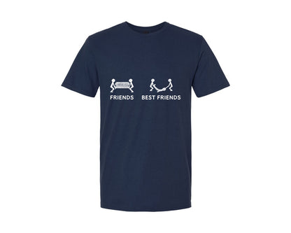 brand:Generic|color:Navy|Best Friends Crime Joke Bestie Vibes Graphic T-Shirt