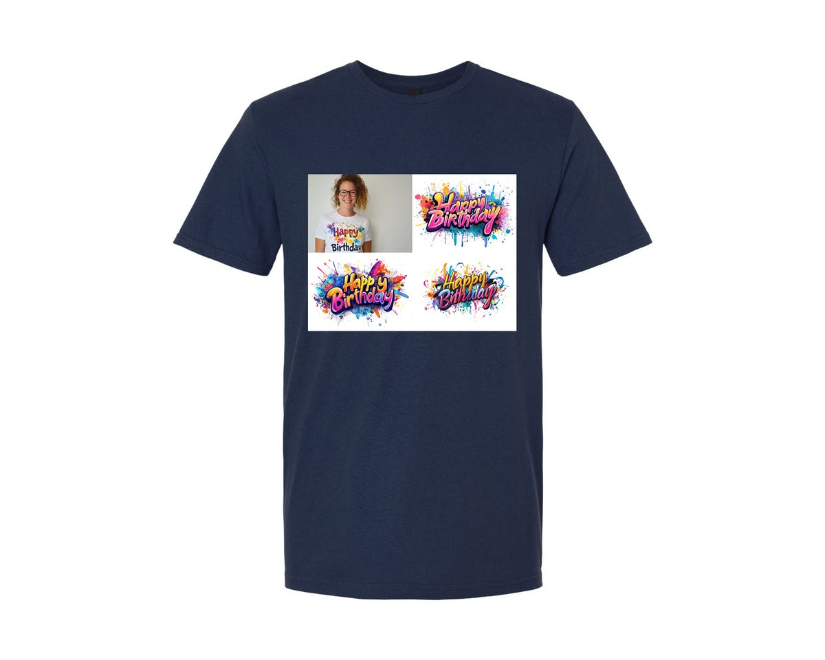 brand:Generic|color:Navy|Happy Birthday T Shirt Design 69 Graphic T-Shirt