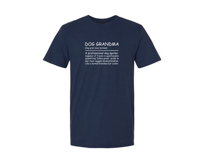 brand:Generic|color:Navy|Dog Lovber Grandma Noun Definition Graphic T-Shirt