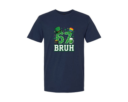 brand:Generic|color:Navy|67 Bruh St Patricks Day Graphic T-Shirt