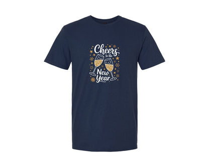 brand:Generic|color:Navy|Cheers To The New Year 2026 Graphic T-Shirt