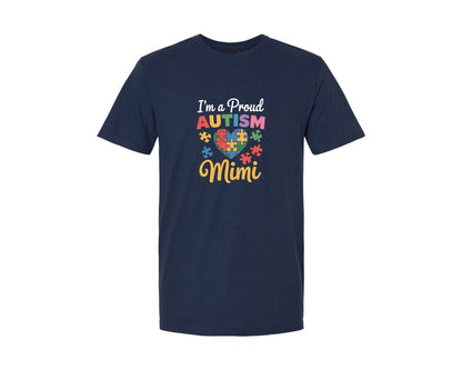brand:Generic|color:Navy|Proud Autism Mimi Proud Autism Mimi Graphic T-Shirt