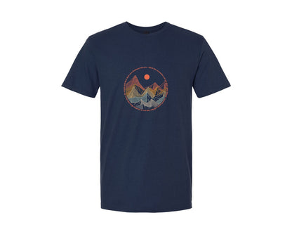 brand:Generic|color:Navy|Mountains Outdoors Nature Lover Graphic T-Shirt