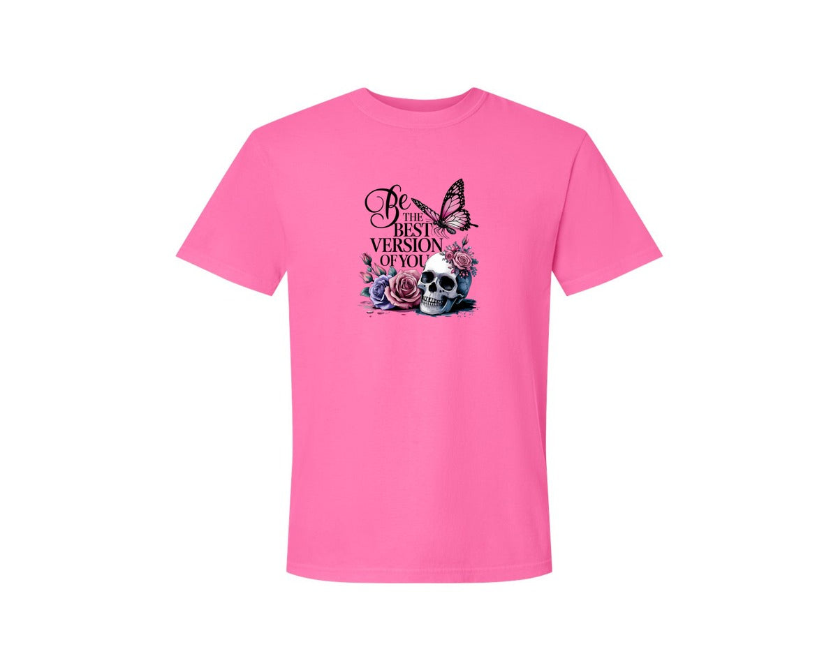 brand:Comfort Colors|color:Neon Pink|Be The Best Version Of You Self Love 2 Graphic T-Shirt