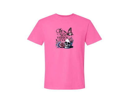 brand:Comfort Colors|color:Neon Pink|Be The Best Version Of You Self Love 2 Graphic T-Shirt