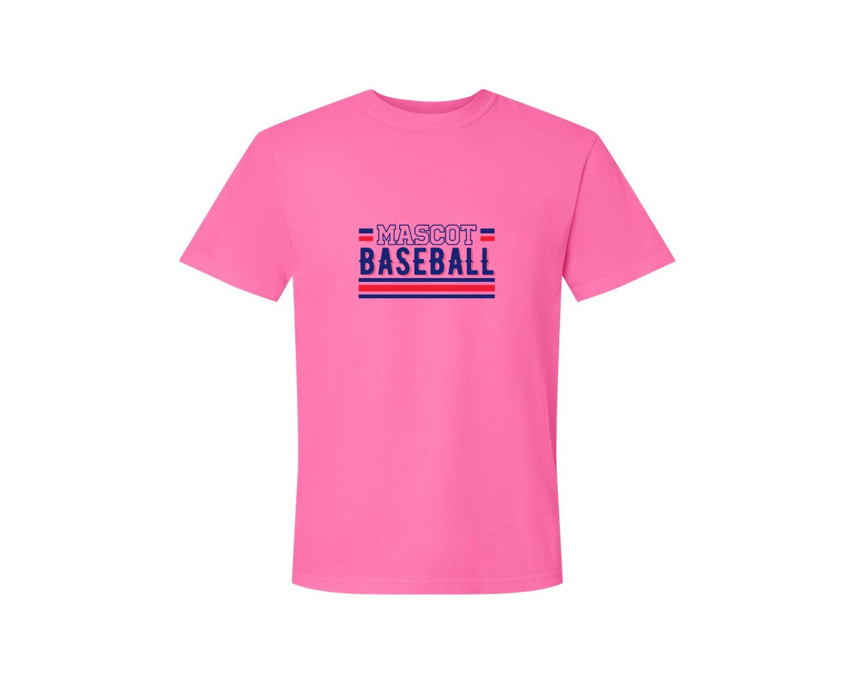 brand:Comfort Colors|color:Neon Pink|Baseball Team Baseball Mom 2 Graphic T-Shirt