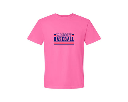 brand:Comfort Colors|color:Neon Pink|Baseball Team Baseball Mom 2 Graphic T-Shirt