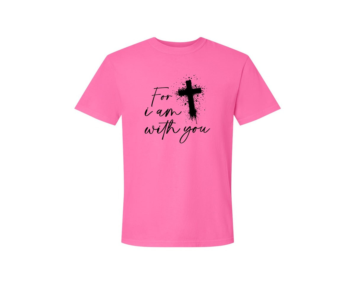 brand:Comfort Colors|color:Neon Pink|Fear Not Christianity Bible Graphic T-Shirt