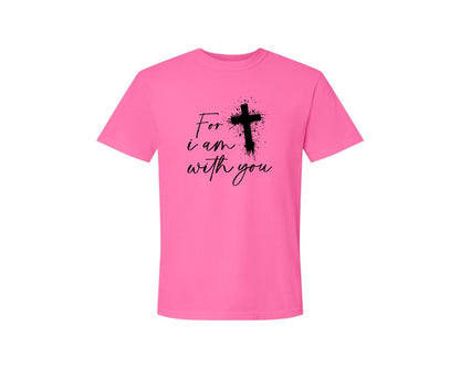 brand:Comfort Colors|color:Neon Pink|Fear Not Christianity Bible Graphic T-Shirt
