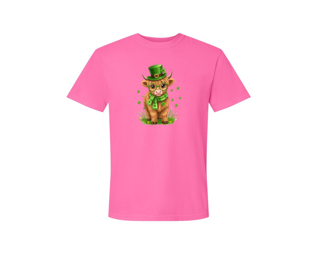 brand:Comfort Colors|color:Neon Pink|Happy Easter Bunnies With Basket Cu 2 Graphic T-Shirt