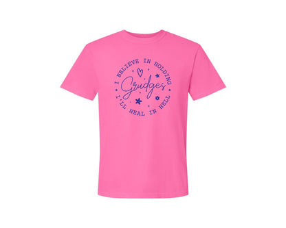 brand:Comfort Colors|color:Neon Pink|I Believe In Holding Grudges Ill Heal Graphic T-Shirt