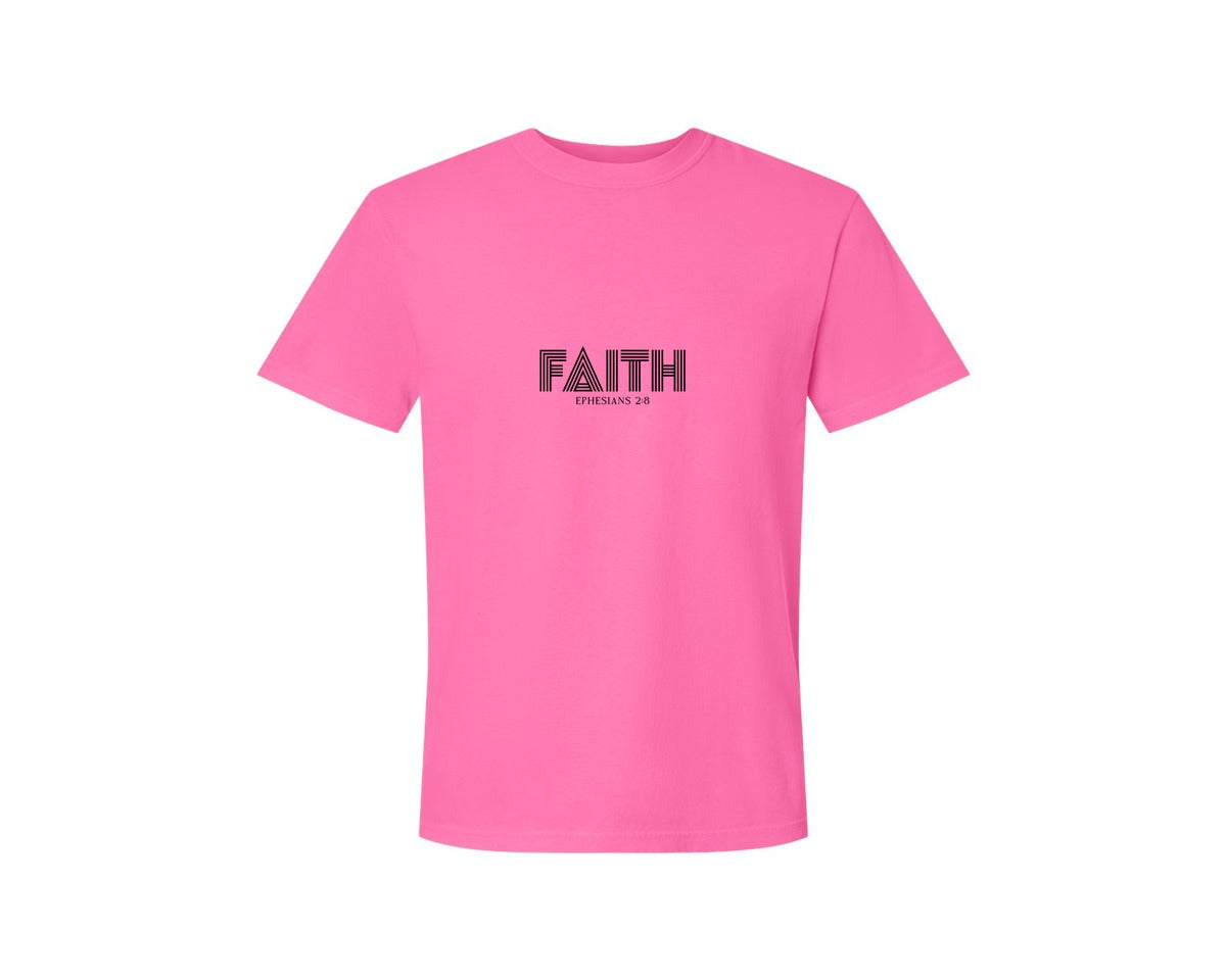 brand:Comfort Colors|color:Neon Pink|Christian Jesus Religious Faith Graphic T-Shirt